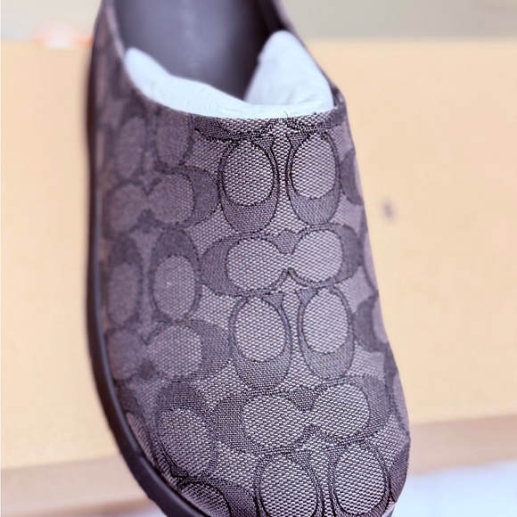 Coach Gray Patterned Mules - Picture 1 of 2